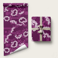 Mokihana Maile and Ilima Leis Wrapping Paper Akala Hawaiian Tapa Quilt Pattern - Polynesian Pride