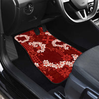 Mokihana Maile and Ilima Leis Car Mats Ulaʻula Hawaiian Tapa Quilt Pattern - Polynesian Pride