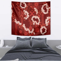 Mokihana Maile and Ilima Leis Tapestry Ulaʻula Hawaiian Tapa Quilt Pattern - Polynesian Pride