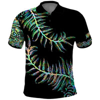 New Zealand Polo Shirt Aotearoa Silver Fern Mixed Papua Shell Green Vibe LT9 Green - Polynesian Pride
