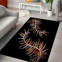 New Zealand Area Rug Aotearoa Silver Fern Mixed Papua Shell Red Vibe LT9 - Polynesian Pride