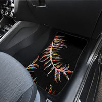 New Zealand Car Mats Aotearoa Silver Fern Mixed Papua Shell Red Vibe LT9 - Polynesian Pride