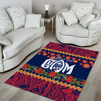 Personalised Guam Christmas Area Rug Felis Pusgua Santa Beach Polynesian Pattern LT9 - Polynesian Pride