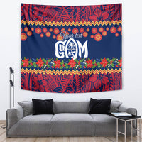 Personalised Guam Christmas Tapestry Felis Pusgua Santa Beach Polynesian Pattern LT9 - Polynesian Pride