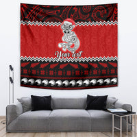 Personalised New Zealand Christmas Tapestry Maori Tiki Meri Kirihimete LT9 - Polynesian Pride