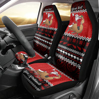 Personalised New Zealand Christmas Car Seat Cover Kiwi Santa Claus Maori Meri Kirihimete LT9 - Polynesian Pride