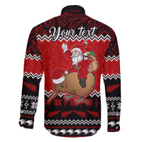 Personalised New Zealand Christmas Family Matching Puletasi Dress and Hawaiian Shirt Kiwi Santa Claus Maori Meri Kirihimete LT9 - Polynesian Pride