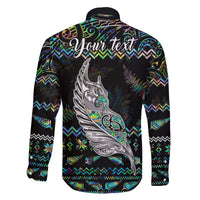 Personalised New Zealand Christmas Family Matching Mermaid Dress and Hawaiian Shirt Maori Fern Manaia Meri Kirihimete with Papaua Shell LT9 - Polynesian Pride