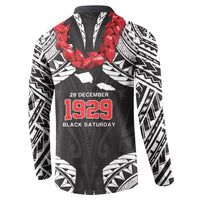 Samoa Black Saturday Button Sweatshirt Samoa mo Samoa with Black Ula Fala