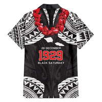 Samoa Black Saturday Family Matching Long Sleeve Bodycon Dress and Hawaiian Shirt Samoa mo Samoa with Black Ula Fala