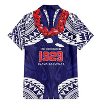 Samoa Black Saturday Family Matching Mermaid Dress and Hawaiian Shirt Samoa mo Samoa with Blue Ula Fala