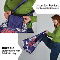 Samoa Black Saturday Grocery Bag Samoa mo Samoa with Blue Ula Fala