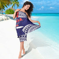 Samoa Black Saturday Sarong Samoa mo Samoa with Blue Ula Fala
