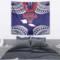 Samoa Black Saturday Tapestry Samoa mo Samoa with Blue Ula Fala