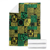 Cook Islands Mere Kiritimiti Blanket Pacific Patchwork Xmas Vibes - Polynesian Pride