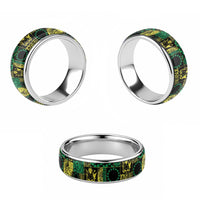 Cook Islands Mere Kiritimiti Classic Ring Pacific Patchwork Xmas Vibes - Polynesian Pride