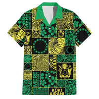 Cook Islands Mere Kiritimiti Family Matching Short Sleeve Bodycon Dress and Hawaiian Shirt Pacific Patchwork Xmas Vibes - Polynesian Pride