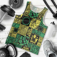 Cook Islands Mere Kiritimiti Men Tank Top Pacific Patchwork Xmas Vibes - Polynesian Pride