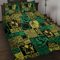 Cook Islands Mere Kiritimiti Quilt Bed Set Pacific Patchwork Xmas Vibes - Polynesian Pride