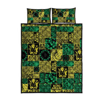 Cook Islands Mere Kiritimiti Quilt Bed Set Pacific Patchwork Xmas Vibes - Polynesian Pride