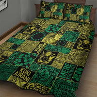 Cook Islands Mere Kiritimiti Quilt Bed Set Pacific Patchwork Xmas Vibes - Polynesian Pride