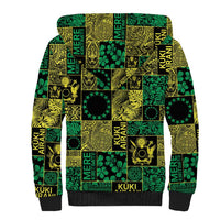 Cook Islands Mere Kiritimiti Sherpa Hoodie Pacific Patchwork Xmas Vibes - Polynesian Pride