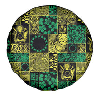 Cook Islands Mere Kiritimiti Spare Tire Cover Pacific Patchwork Xmas Vibes - Polynesian Pride