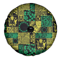 Cook Islands Mere Kiritimiti Spare Tire Cover Pacific Patchwork Xmas Vibes - Polynesian Pride