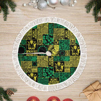 Cook Islands Mere Kiritimiti Tree Skirt Pacific Patchwork Xmas Vibes - Polynesian Pride