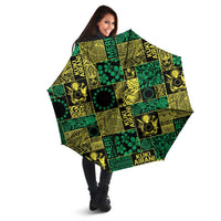 Cook Islands Mere Kiritimiti Umbrella Pacific Patchwork Xmas Vibes - Polynesian Pride