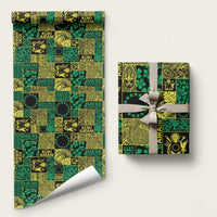 Cook Islands Mere Kiritimiti Wrapping Paper Pacific Patchwork Xmas Vibes - Polynesian Pride