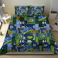 Solomon Islands Meri Kirihimete Bedding Set Pacific Patchwork Xmas Vibes - Polynesian Pride