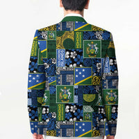 Solomon Islands Meri Kirihimete Blazer Pacific Patchwork Xmas Vibes - Polynesian Pride