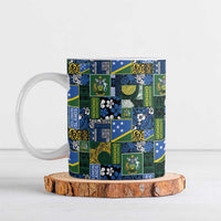 Solomon Islands Meri Kirihimete Ceramic Mug Pacific Patchwork Xmas Vibes - Polynesian Pride