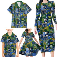 Solomon Islands Meri Kirihimete Family Matching Long Sleeve Bodycon Dress and Hawaiian Shirt Pacific Patchwork Xmas Vibes LT9 - Polynesian Pride