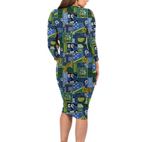 Solomon Islands Meri Kirihimete Family Matching Long Sleeve Bodycon Dress and Hawaiian Shirt Pacific Patchwork Xmas Vibes LT9 - Polynesian Pride