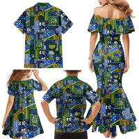 Solomon Islands Meri Kirihimete Family Matching Mermaid Dress and Hawaiian Shirt Pacific Patchwork Xmas Vibes LT9 - Polynesian Pride