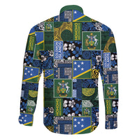 Solomon Islands Meri Kirihimete Family Matching Short Sleeve Bodycon Dress and Hawaiian Shirt Pacific Patchwork Xmas Vibes - Polynesian Pride