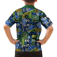 Solomon Islands Meri Kirihimete Family Matching Tank Maxi Dress and Hawaiian Shirt Pacific Patchwork Xmas Vibes LT9 - Polynesian Pride