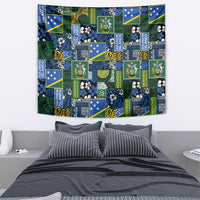 Solomon Islands Meri Kirihimete Tapestry Pacific Patchwork Xmas Vibes - Polynesian Pride