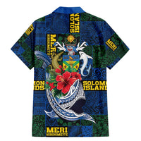 Solomon Islands Meri Kirihimete Family Matching Mermaid Dress and Hawaiian Shirt Funny Santa Riding Shark - Polynesian Pride