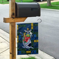 Solomon Islands Meri Kirihimete Garden Flag Funny Santa Riding Shark - Polynesian Pride