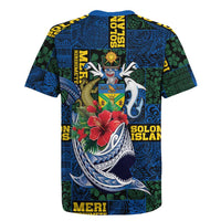 Solomon Islands Meri Kirihimete Rugby Jersey Funny Santa Riding Shark - Polynesian Pride