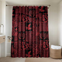 Black Tonga Kilisimasi Fiefia Bathroom Set Pacific Patchwork Xmas Vibes - Polynesian Pride