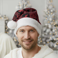 Black Tonga Kilisimasi Fiefia Christmas Santa Hat Pacific Patchwork Xmas Vibes - Polynesian Pride