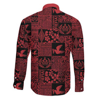 Black Tonga Kilisimasi Fiefia Family Matching Off Shoulder Short Dress and Hawaiian Shirt Pacific Patchwork Xmas Vibes LT9 - Polynesian Pride