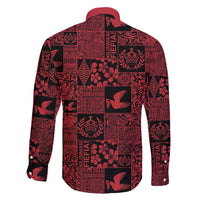 Black Tonga Kilisimasi Fiefia Family Matching Short Sleeve Bodycon Dress and Hawaiian Shirt Pacific Patchwork Xmas Vibes - Polynesian Pride