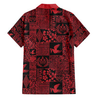 Black Tonga Kilisimasi Fiefia Family Matching Tank Maxi Dress and Hawaiian Shirt Pacific Patchwork Xmas Vibes LT9 - Polynesian Pride