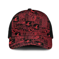Black Tonga Kilisimasi Fiefia Mesh Trucker Cap Pacific Patchwork Xmas Vibes - Polynesian Pride