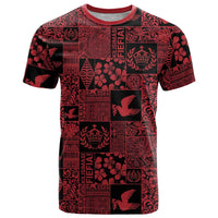 Black Tonga Kilisimasi Fiefia T Shirt Pacific Patchwork Xmas Vibes - Polynesian Pride